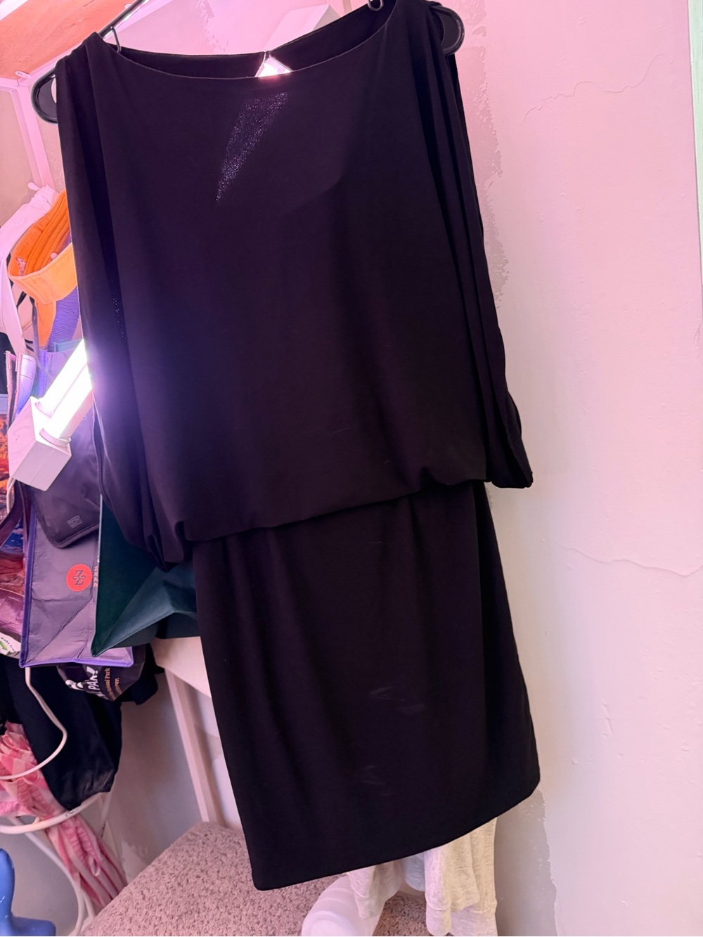 Jessica Black Sleeveless Blouson Midi Dress